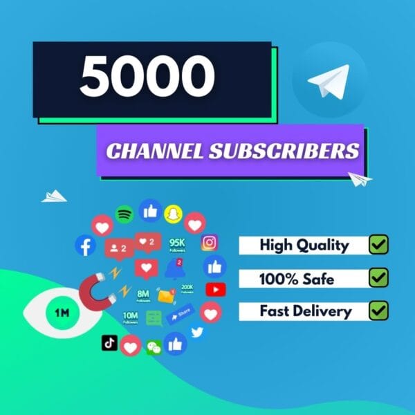 Buy 5000 Telegram Channel Subscribers