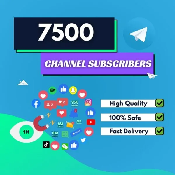 Buy 7500 Telegram Channel Subscribers