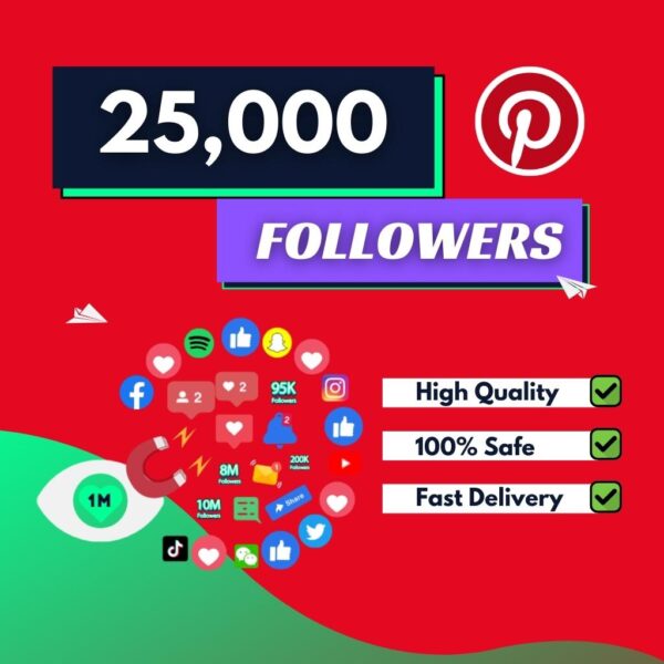 Buy 25000 Pinterest Followers